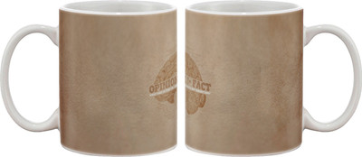 15% OFF on Artifa Opinion Is Not Fact Porcelain, Ceramic Mug 350 ml 15% OFF on Artifa Opinion Is Not Fact Porcelain, Ceramic Mug 350 ml