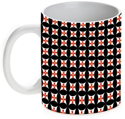 63% OFF on Mugwala Geometric Round Pattern Ceramic Mug 350 ml
