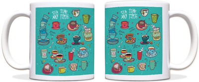 54% OFF on ShopMantra Tea Time Any Time Black Ceramic Mug 300 ml