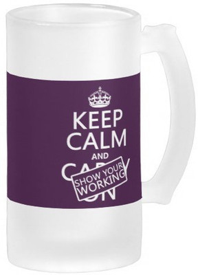 Boxmywish Keep Calm And Show Your Working (any Color) Frosted Beer Glass Mug (500 Ml)