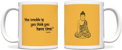 60% OFF on ShopMantra Buddha Motivational Black Ceramic Mug 300 ml