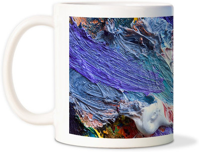 87% OFF on AMY Paint Strokes Beauty Blue Ceramic Mug