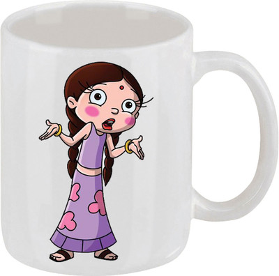 28% OFF on Ellicon C15 Chutki Cartoon Coffee Ceramic Mug 325 ml