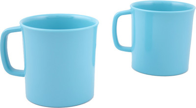 1% OFF on Hi Luxe Solid Clr Melamin 42248 Solid - Blue Melamine Mug Pack of 2