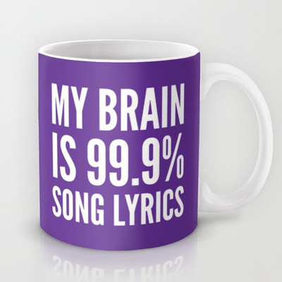 58% OFF on Astrode My Brain Is 99.9 Percent Song Lyrics Ceramic Mug 325 ml