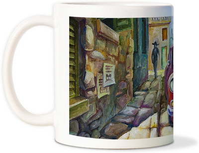 87% OFF on AMY Vintage Car Scene Landscape Ceramic Mug