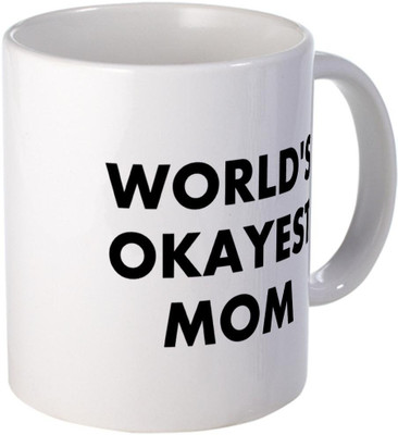 40% OFF on Teeskart World's Okayest Mom Porcelain Mug 300 ml