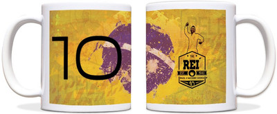 60% OFF on ShopMantra Edson Arantes Pele Brazil Football Black Ceramic Mug 300 ml