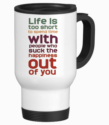 52% OFF on Tiedribbons Life Is To Short Travel Stainless Steel Mug 350 ml 52% OFF on Tiedribbons Life Is To Short Travel Stainless Steel Mug 350 ml