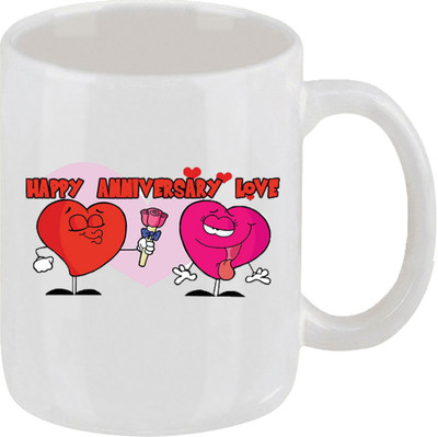 16% OFF on Ellicon Happy Anniversay Love Ceramic Mug