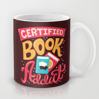58% OFF on Astrode Certified Book Addict Ceramic Mug 325 ml