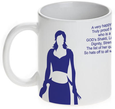 63% OFF on Mugwala Mai Hoon Aaj Ki Naari Ceramic Mug 350 ml