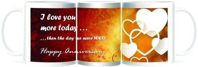 29% OFF on Refeel Gifts Happy Anniversary - I Love You More Today Ceramic Mug 325 ml 29% OFF on Refeel Gifts Happy Anniversary - I Love You More Today Ceramic Mug 325 ml