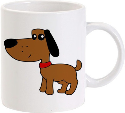 59% OFF on Lolprint Brown Puppy Ceramic Mug 325 ml