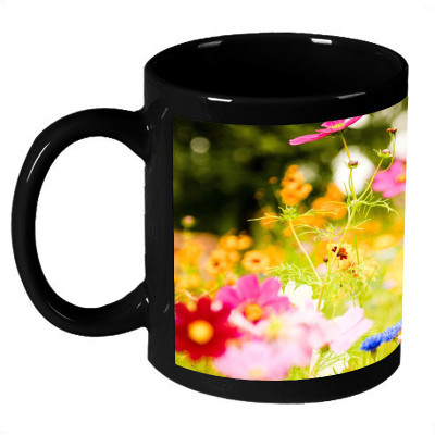 61% OFF on AMY Beautiful Colorful Flowers Ceramic Mug 325 ml