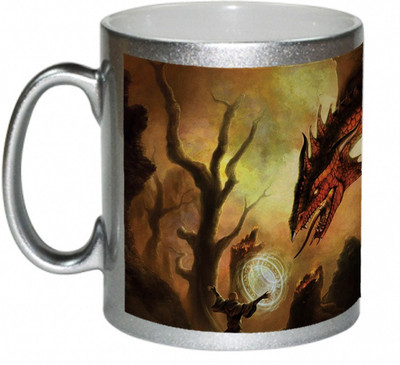 70% OFF on AMY 3D Big Dragon Fight with Human Coffee Ceramic Mug 325 ml