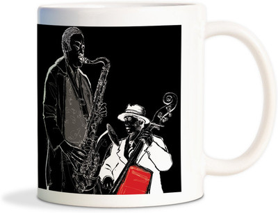 50% OFF on Shoprock Retro black and white Music illustration Ceramic Mug 450 ml 50% OFF on Shoprock Retro black and white Music illustration Ceramic Mug 450 ml