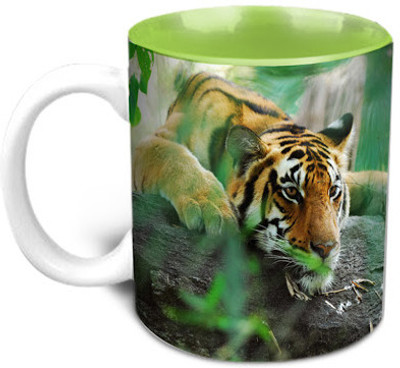 13% OFF on Hot Muggs Wild Focus - Art of Chilling Ceramic Mug 350 ml