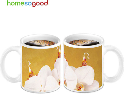 45% OFF on Homesogood Three Cute Babies With Flowers Coffee Ceramic Mug 280 ml, Pack of 2 45% OFF on Homesogood Three Cute Babies With Flowers Coffee Ceramic Mug 280 ml, Pack of 2