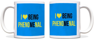 60% OFF on ShopMantra I Love Being Me Black Ceramic Mug 300 ml