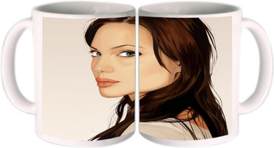 25% OFF on Shopkeeda Angelina Jolie Ceramic Mug 350 ml