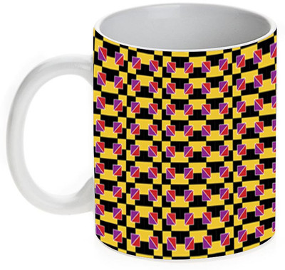 77% OFF on Mugwala Mix Color Designer Ceramic Mug 375 ml