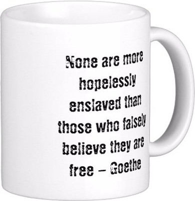 37% OFF on Exoctic Silver Classic Quoted Coffee 00204 Ceramic Mug 300 ml