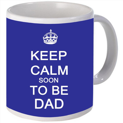 Snoogg Keep calmoon to be dad Porcelain Bone China Coffee Ceramic Mug
