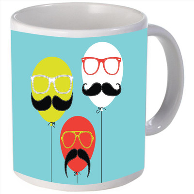 Snoogg Balloonhape face print Ceramic Mug