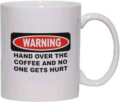 40% OFF on Teeskart No One Gets Hurt Porcelain Mug 300 ml