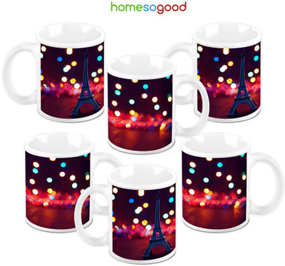 49% OFF on Homesogood The Incarnation Of Eiffel Pack Of 6 Ceramic Mug 325 ml, Pack of 6 49% OFF on Homesogood The Incarnation Of Eiffel Pack Of 6 Ceramic Mug 325 ml, Pack of 6