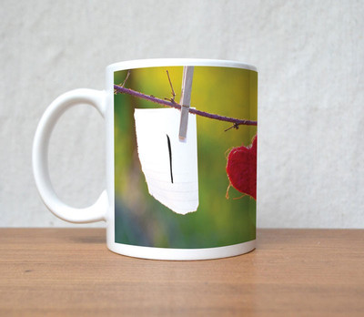 50% OFF on StyBuzz I love you clips hung on wire valentine Porcelain Mug 300 ml