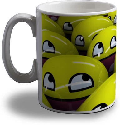 Artifa Yellow Smileys Porcelain, Ceramic Mug 350 ml Artifa Yellow Smileys Porcelain, Ceramic Mug 350 ml