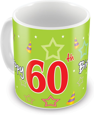 Everyday Gifts 60th Happy Birthday Ceramic Mug Everyday Gifts 60th Happy Birthday Ceramic Mug