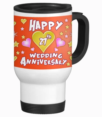 52% OFF on SajawatHomes 27th Happy Anniversary White Travel Stainless Steel Mug 600 ml 52% OFF on SajawatHomes 27th Happy Anniversary White Travel Stainless Steel Mug 600 ml