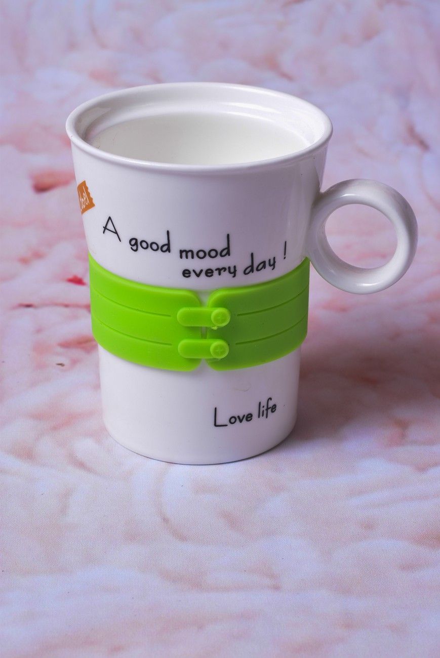 70% OFF on Enfin Homes Green Love Life Bone China Mug 0.4 l 70% OFF on Enfin Homes Green Love Life Bone China Mug 0.4 l