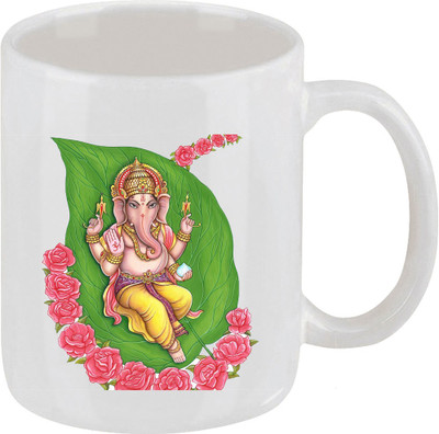 28% OFF on Ellicon D90 Shri Ganesh Ceramic Mug 325 ml