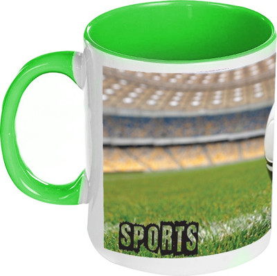 58% OFF on AMY Football Stadium Inside Green Coffee Ceramic Mug 325 ml