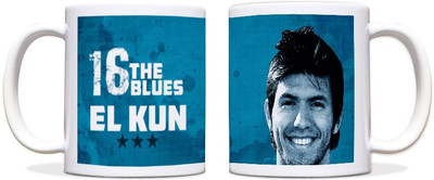 60% OFF on ShopMantra Sergio Aguero Footballer Black Ceramic Mug 300 ml