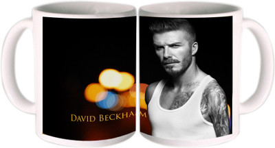 25% OFF on Shopkeeda FIFA 2014 David Beckham Angry Look Ceramic Mug 350 ml