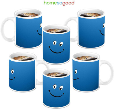 49% OFF on HomeSoGood Lovely Smiley 6 Mugs Ceramic Mug 280 ml, Pack of 6 49% OFF on HomeSoGood Lovely Smiley 6 Mugs Ceramic Mug 280 ml, Pack of 6