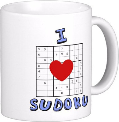 37% OFF on Exoctic Silver Sudoku Lover C001 Ceramic Mug 300 ml
