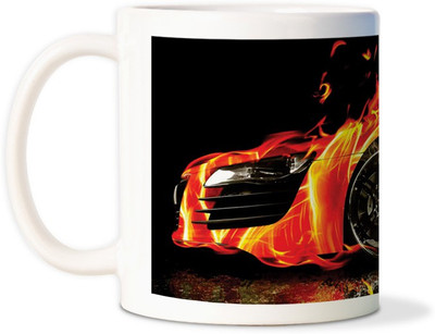 75% OFF on AMY 3d Car Fire Flamecoffee Ceramic Mug
