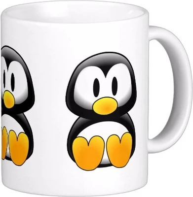 32% OFF on Exoctic Silver Cute Penguin C001 Ceramic Mug 300 ml