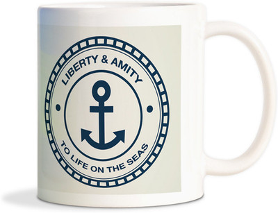 81% OFF on AMY Ship Anchor Vector Ceramic Mug 450 ml