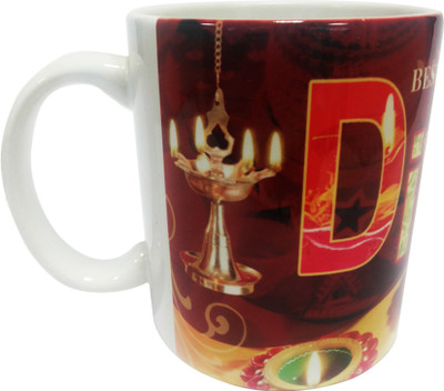 22% OFF on Returnfavors Personalized Beautiful Diya Diwali Ceramic Mug