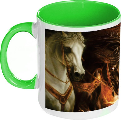 41% OFF on AMY Four Horses Inside Green Coffee Ceramic Mug 41% OFF on AMY Four Horses Inside Green Coffee Ceramic Mug