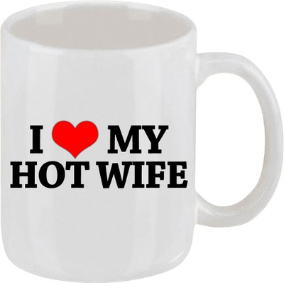 16% OFF on Ellicon I Love My Hot Wife Ceramic Mug