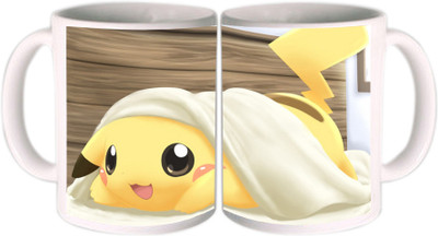 25% OFF on Shopkeeda Cute Pikachu Ceramic Mug 350 ml