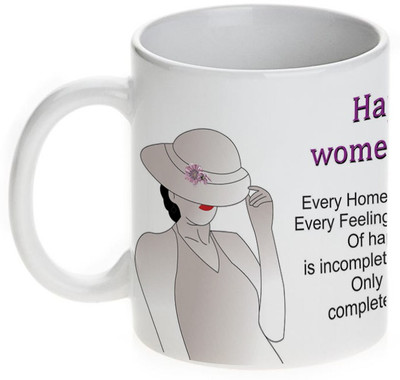 63% OFF on Mugwala Modern Naari Ceramic Mug 350 ml